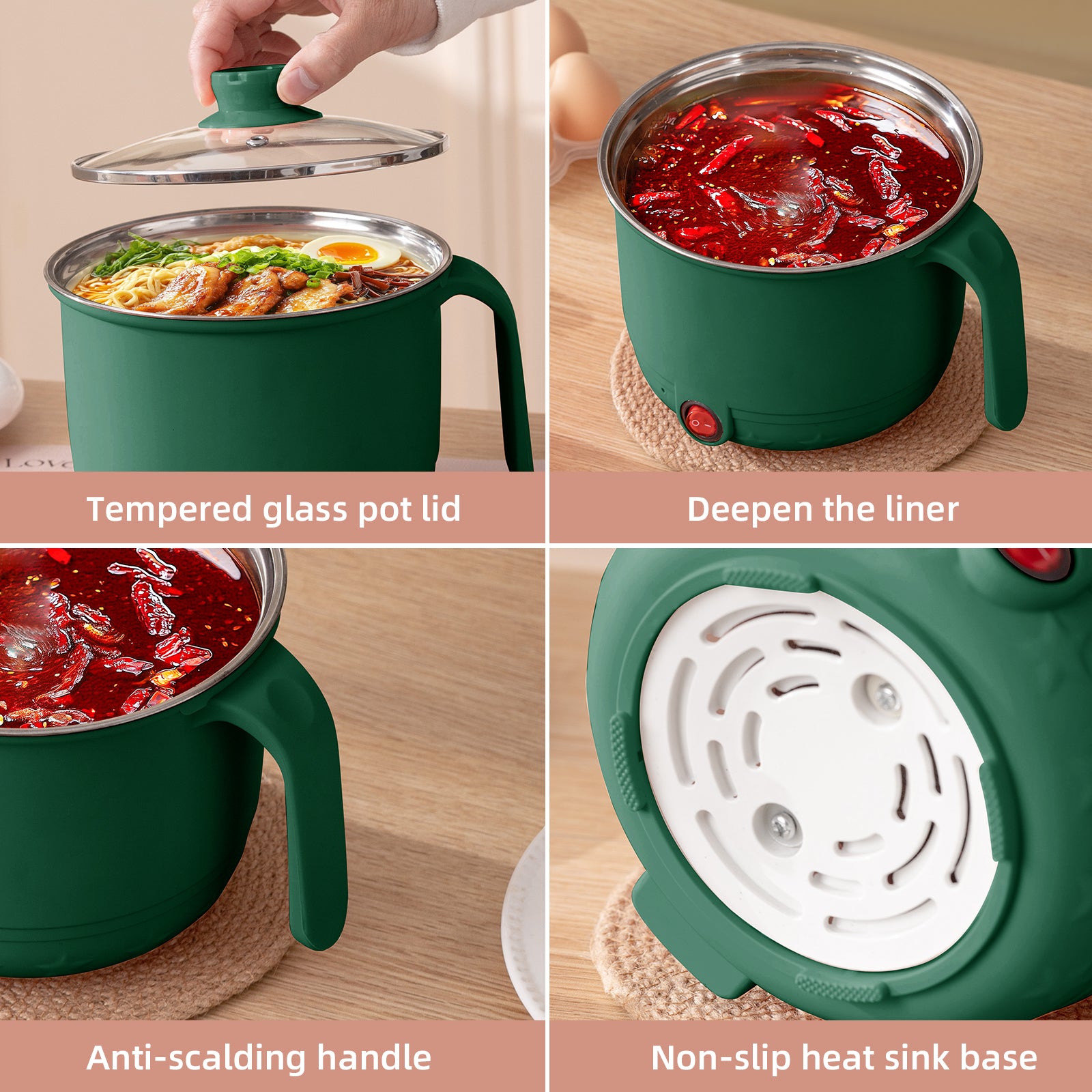 Zelax Portable Multi-Function Electric Cooker – Cook Anywhere, Anytime