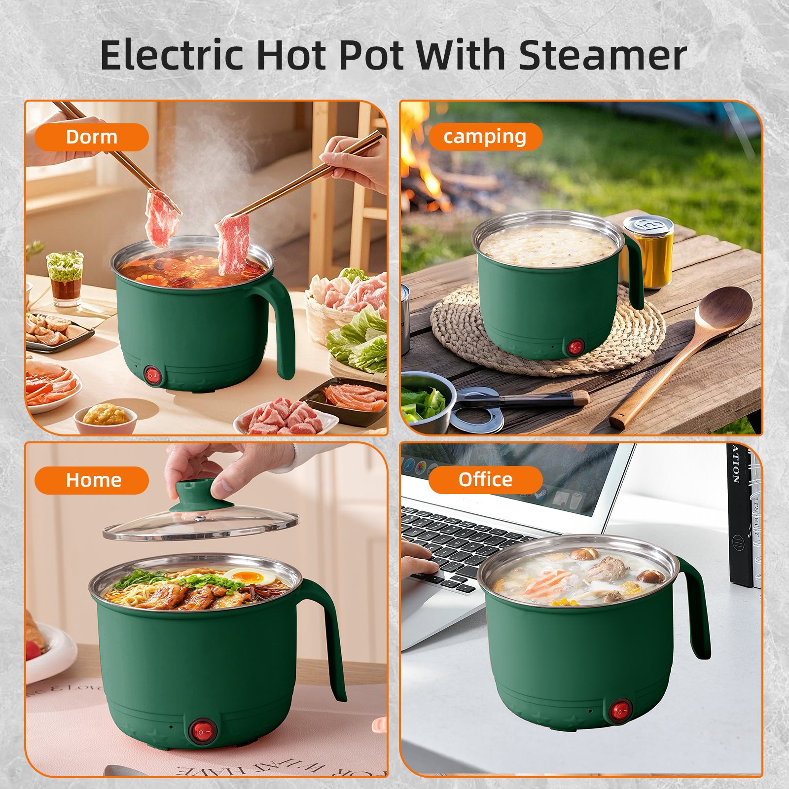 Zelax Portable Multi-Function Electric Cooker – Cook Anywhere, Anytime