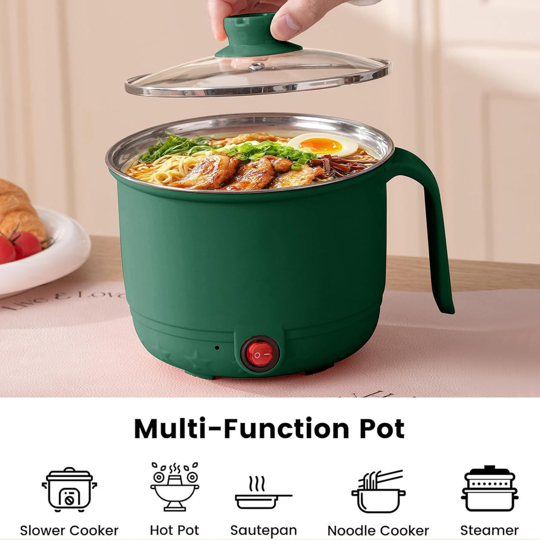Zelax Portable Multi-Function Electric Cooker – Cook Anywhere, Anytime
