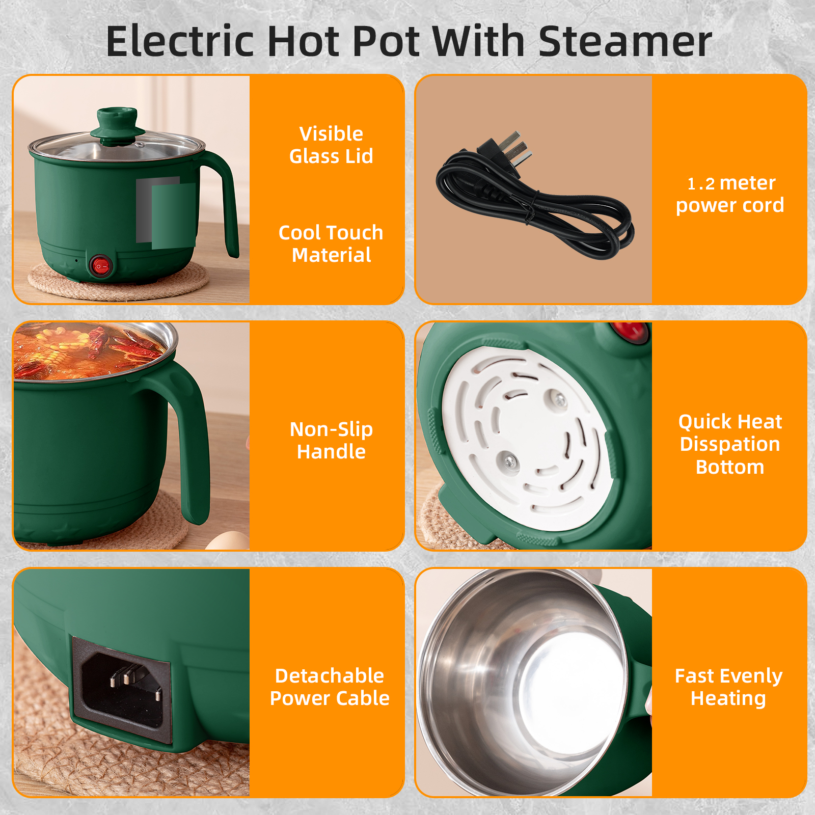Zelax Portable Multi-Function Electric Cooker – Cook Anywhere, Anytime